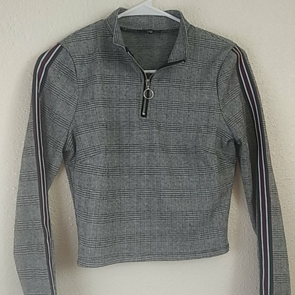 Iris long sleeve polyester Crop top